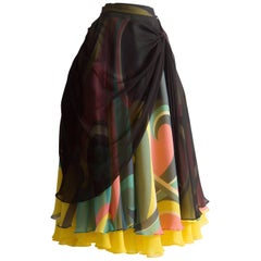 Yohji Yamamoto silk chiffon evening skirt, AW 2005