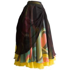 Yohji Yamamoto silk chiffon evening skirt, AW 2005 1