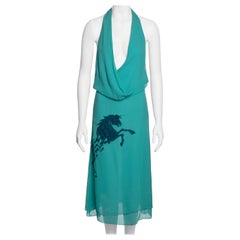 Chloe by Stella McCartney Vestido sin mangas de seda con motivo de caballo de lentejuelas, SS 2001