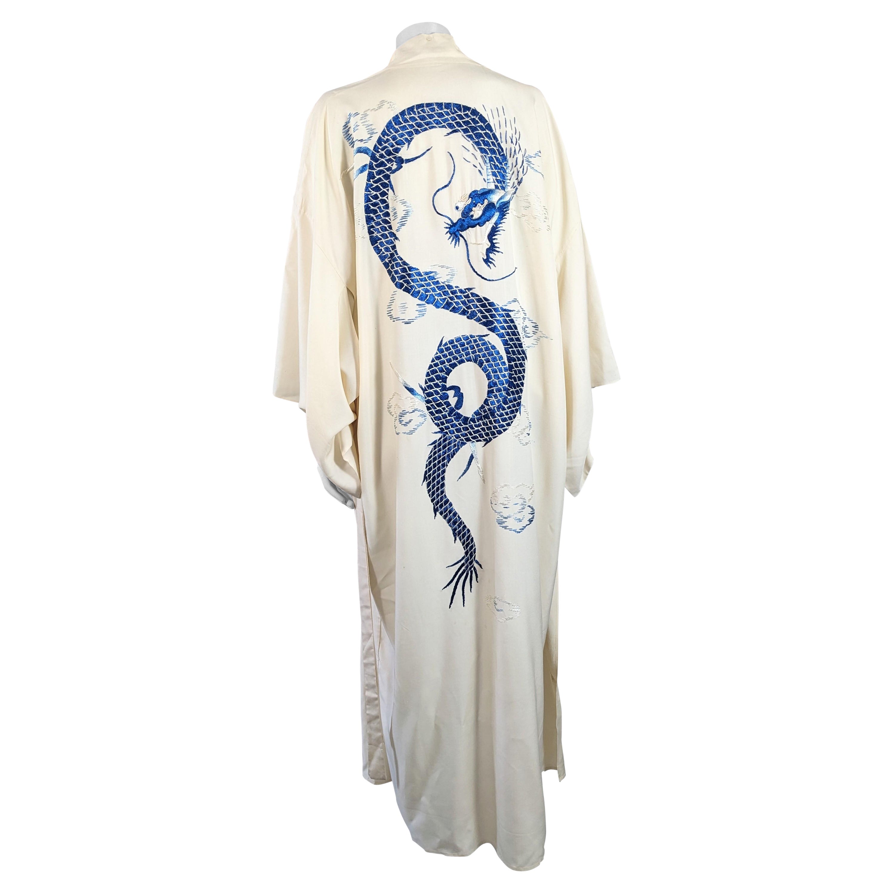 Dragon Embroidered Kimono For Sale