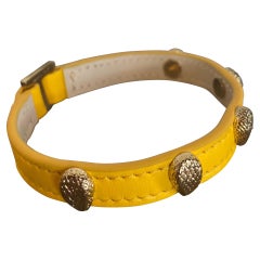 BVLGARI pulsera serpiente amarilla cuero