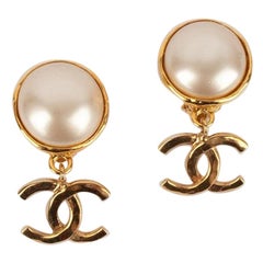 Chanel Pearls Clip-On Earrings, 1994