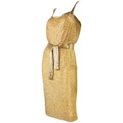 Vintage 1950's Ceil Chapman Beaded Party Dress