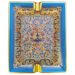 Hermès Les Jardins d'Arménie Cigar Ashtray Change Tray Porelain Gold