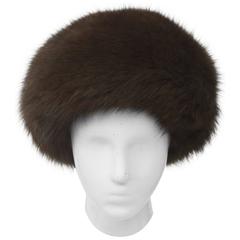 Vintage Brown Fox Hat