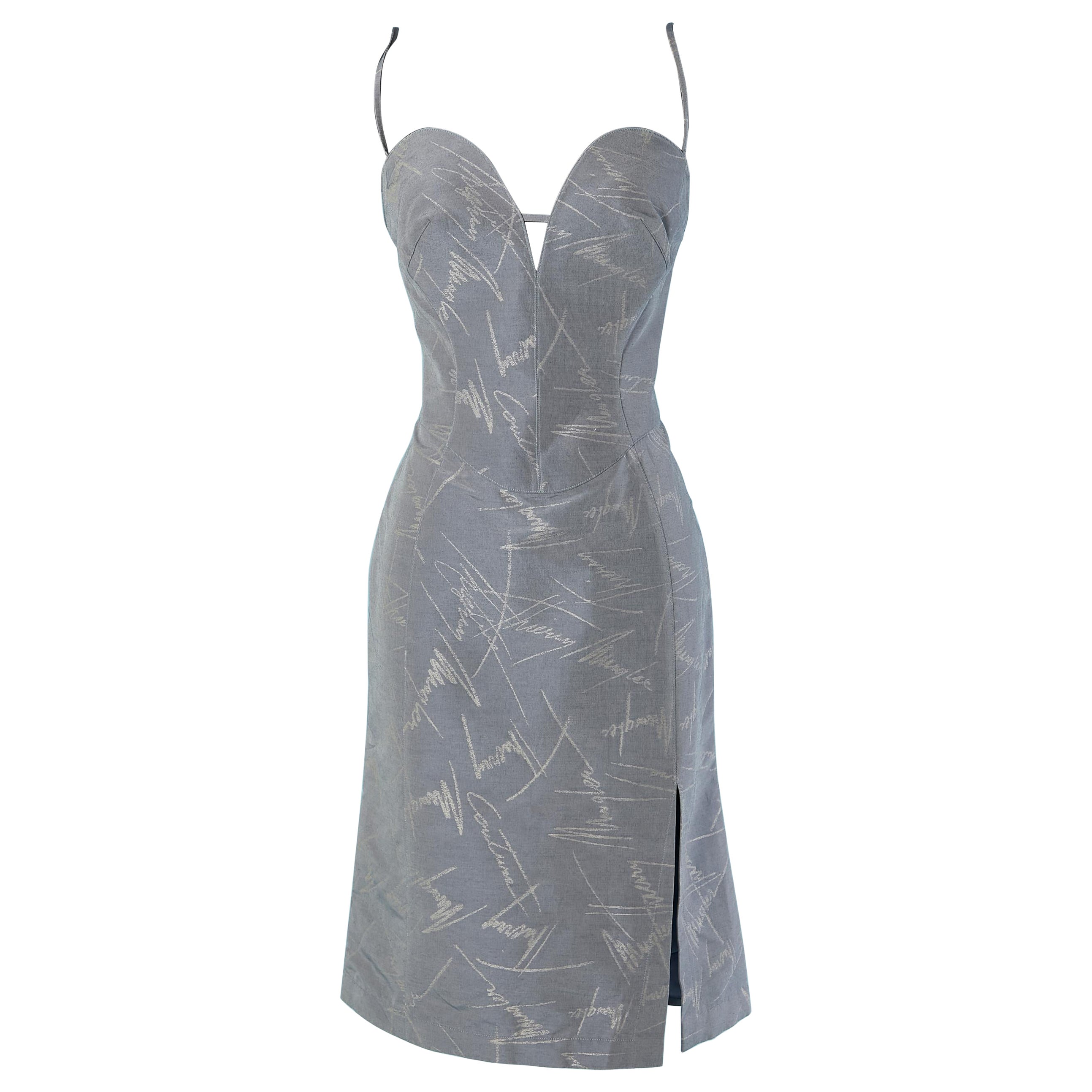 Abito estivo in cotone e seta con tessuto di marca Thierry Mugler