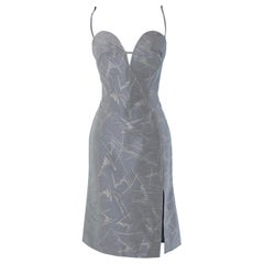 Abito estivo in cotone e seta con tessuto di marca Thierry Mugler