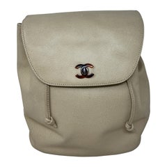 Chanel Vintage Cream Backpack