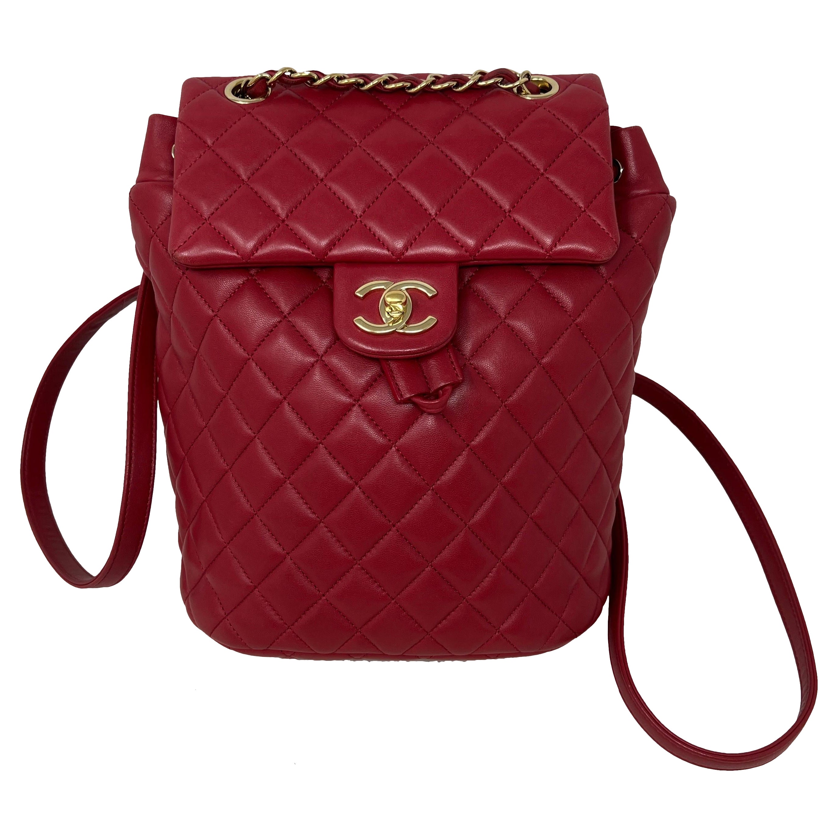 Chanel Red Backpack