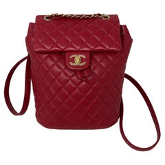 Chanel Red Backpack