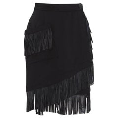 Vintage Yves Saint Laurent Fringed Wrap Skirt 