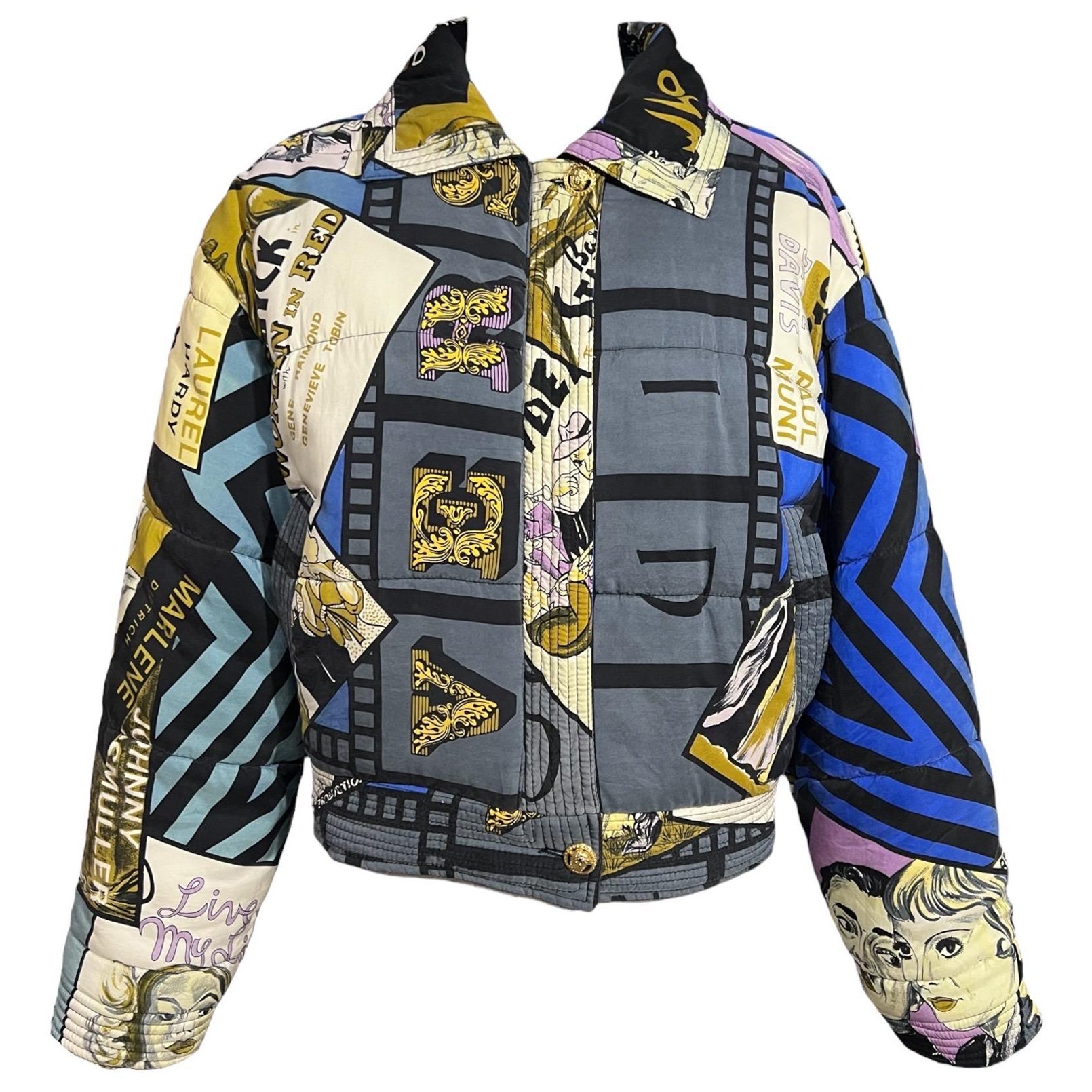 Versace Jeans Couture Vintage Cinema Movie Poster Jacket For Versace Jeans Couture Vintage Cinema Movie Poster Jacket For