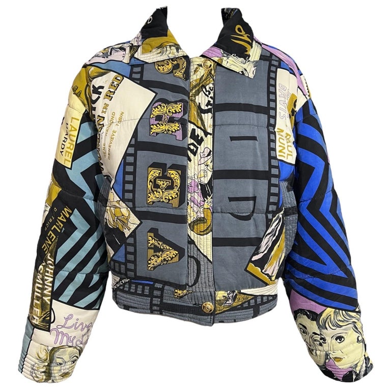 Versace Jeans Couture Vintage Cinema Movie Poster Jacket For Sale 