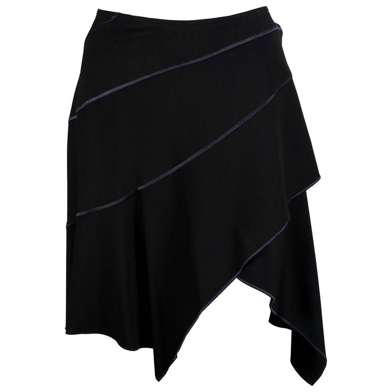 unworn AZZEDINE ALAIA black full skirt at 1stdibs