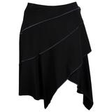 AZZEDINE ALAIA black wrap skirt with asymmetrical hemline