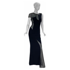 Abito nero vintage Gianni Versace Couture P/E 1998