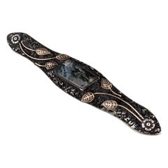 Amerikanische Arts and Crafts-Brosche aus Silber und Gold