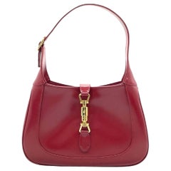 Gucci Jackie 1961 Burgundy Red Leather Bag Small with Adjustable Strap