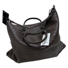 Bottega Veneta Maxi Convertible Tote Bag Hobo Brown Leather Two-way Carry 50cm