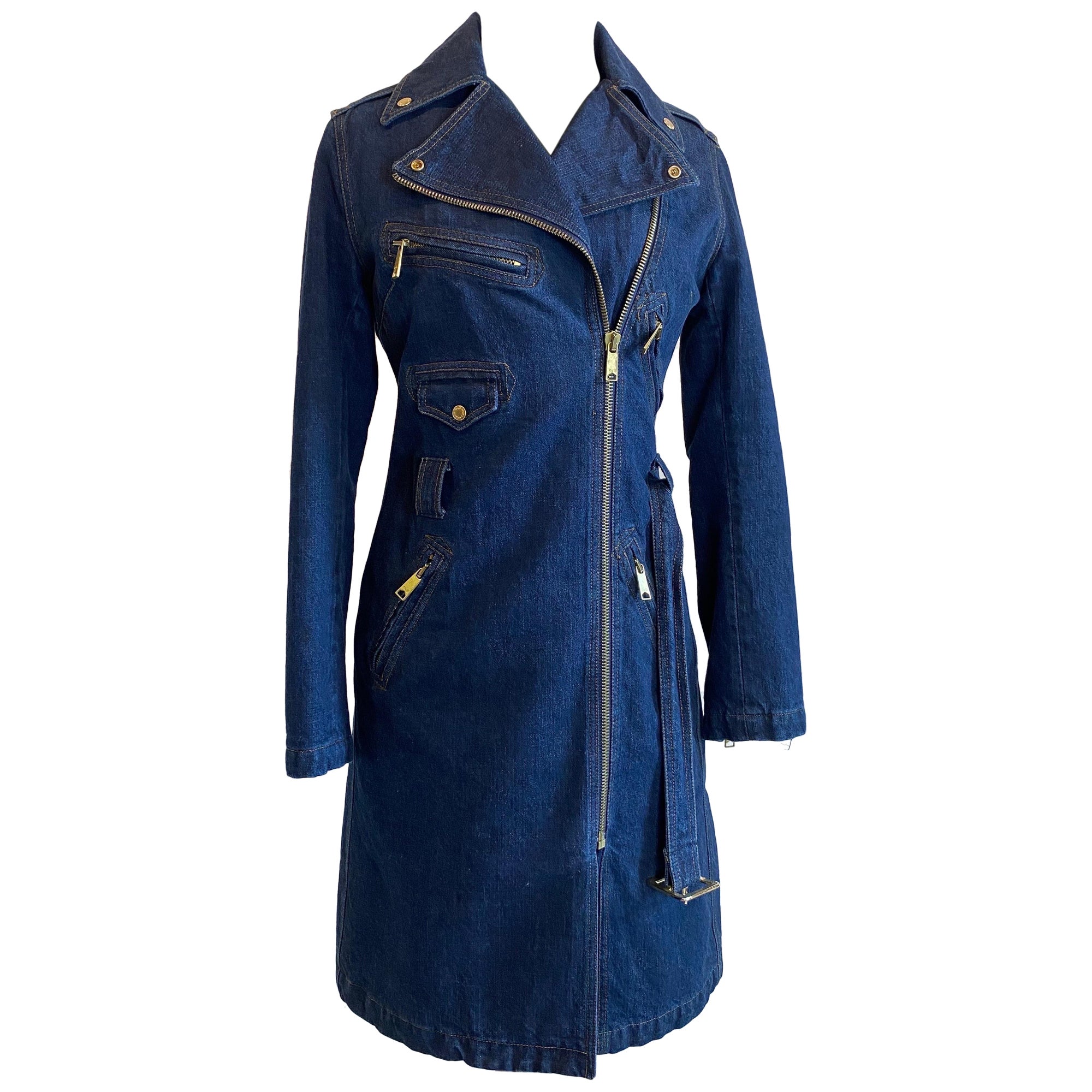 Giacca trench in denim Biker Dolce & Gabbana
