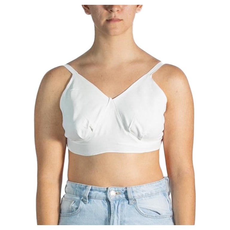 1900S White Cold Rayon Tie Back  Bra Top