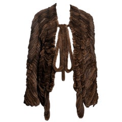 Revillon by Rick Owens  Fur Jacket Made From Brown Mink Ribbons, FW 2004