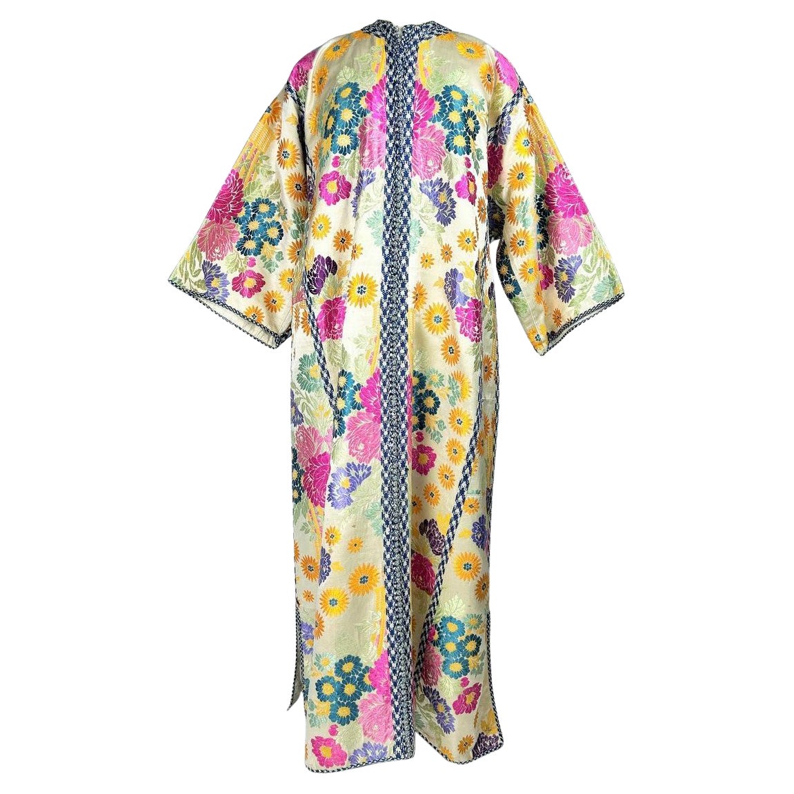 Ceremonial Kaftan In Silk brocaded Lampas From Fez - Morocco Circa 1900-1930 For Sale