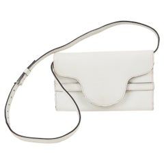 Celine White Leather Shoulder Bag