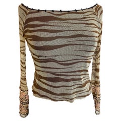 Mesh top animalier Blumarine Ss 2000