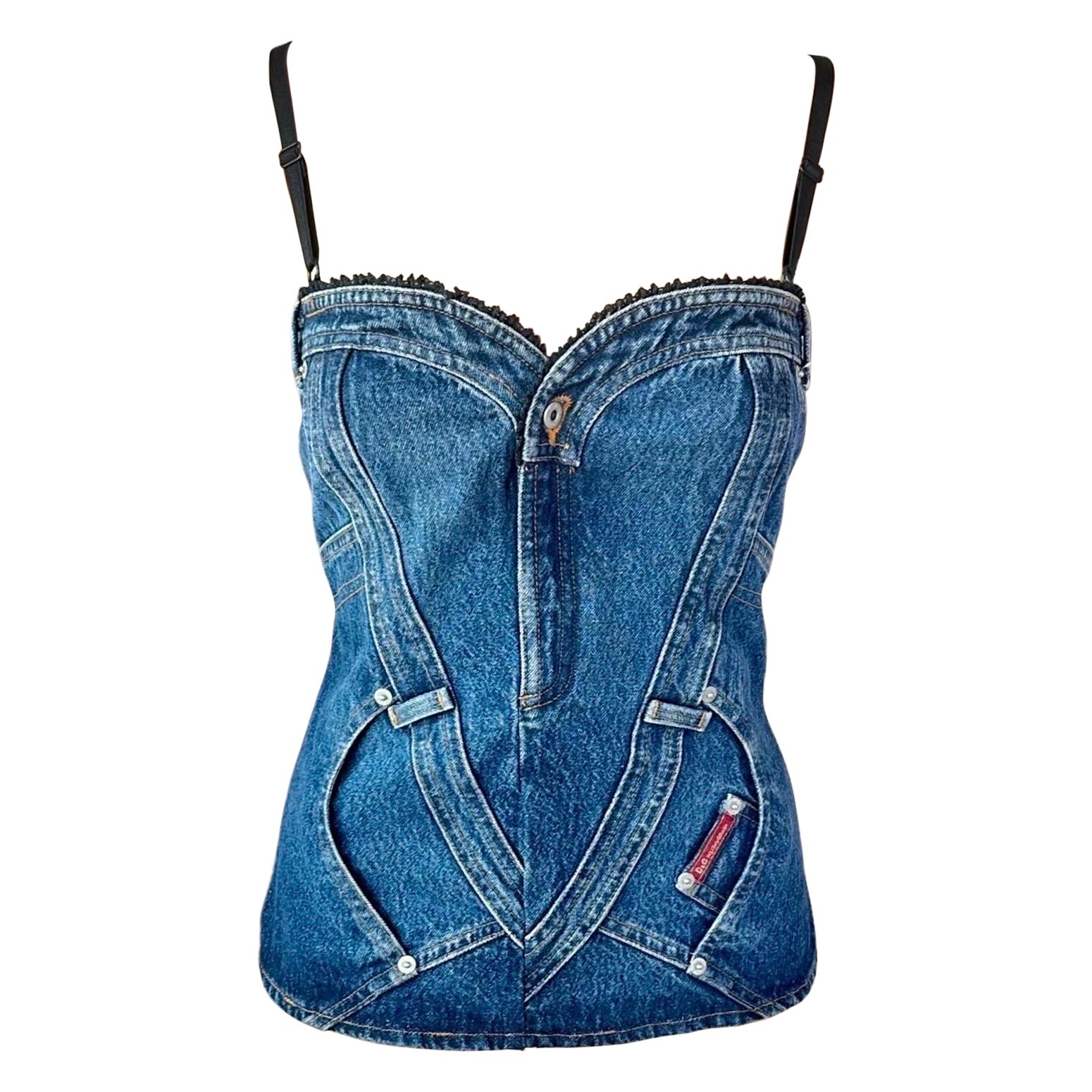 Top vaquero con corsé D&G by Dolce & Gabbana
