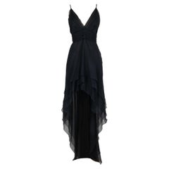 Chanel Navy-blue Silk Muslin Dress Haute Couture Fall, 1993