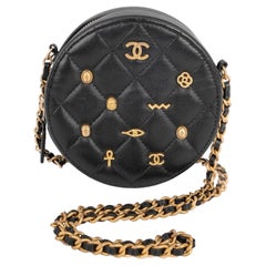 Chanel Quilted Black Lamb Leather Crossbody Bag, 2019