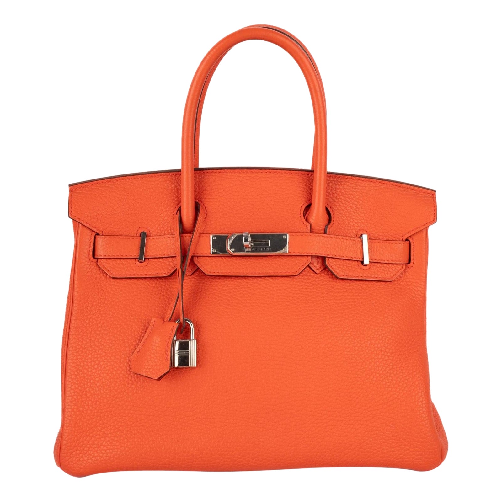Hermes Orange Togo Leather Birkin Bag, 2016 For Sale