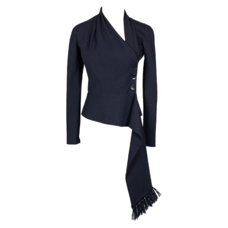 Christian Dior Blended Cotton Asymmetrical Jacket For Sale