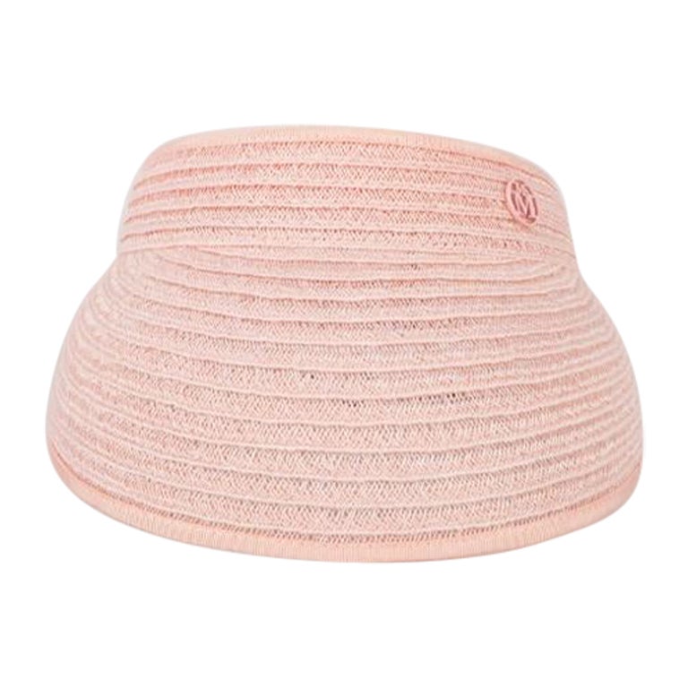 Maison Michel Pink Straw Eyeshade Hat For Sale