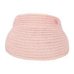Maison Michel Pink Straw Eyeshade Hat