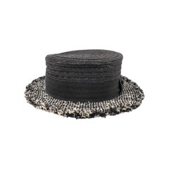 Chanel Tweed and Straw Hat