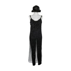 Chanel Schwarzer Seiden-Overall-Set aus Seide
