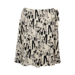 Chanel Short Black and White Silk, 2003
