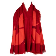 Chanel Red Tone Cashmere Stole