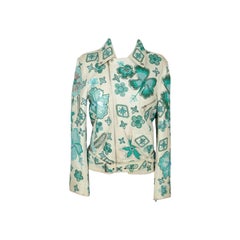 Cher Michel Klein Beige Leather Jacket