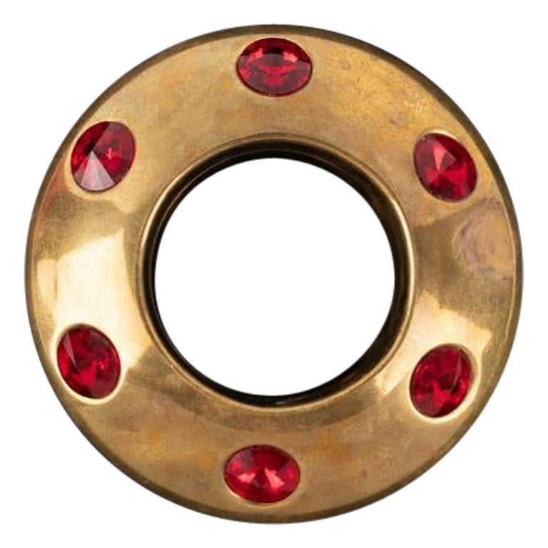 Thierry Mugler Golden Metal Bracelet, 1990s For Sale