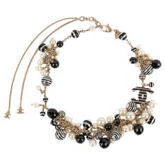 Chanel Short Champagne Metal Necklace, 2015