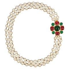 Chanel Short Necklace of Costume Pearls & Glass Paste