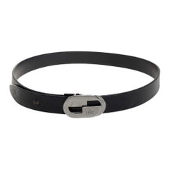 Gucci Black Leather G Buckle Belt 75CM