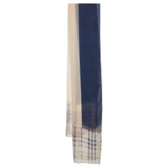 Burberry Beige Check Print Silk Chiffon Stole