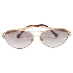 Roberto Cavalli Brown/Gold Gradient Matar 884S Aviator Sunglasses