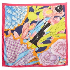 Dior Multicolor Print Silk Croquis Scarf