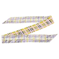 Burberry Multicolor Check Print Silk Twilly