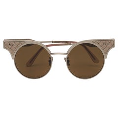 Bottega Veneta Negro/Gris BVQ113S Gafas de sol Cat Eye